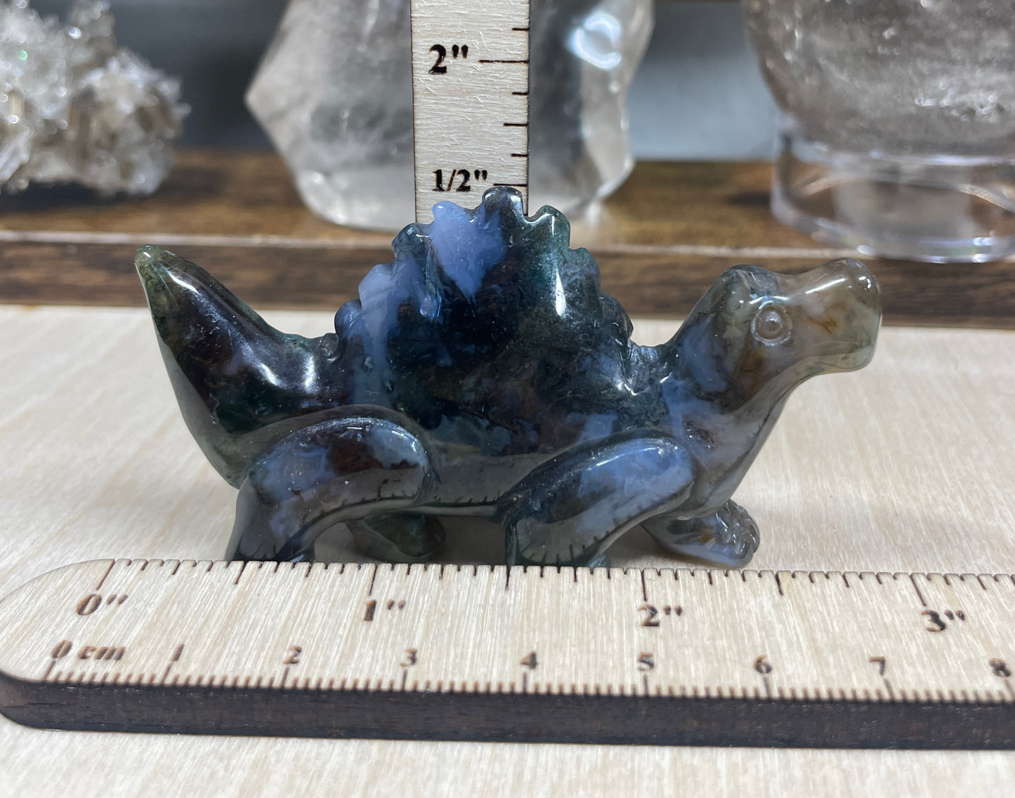 Moss Agate Dinosaur