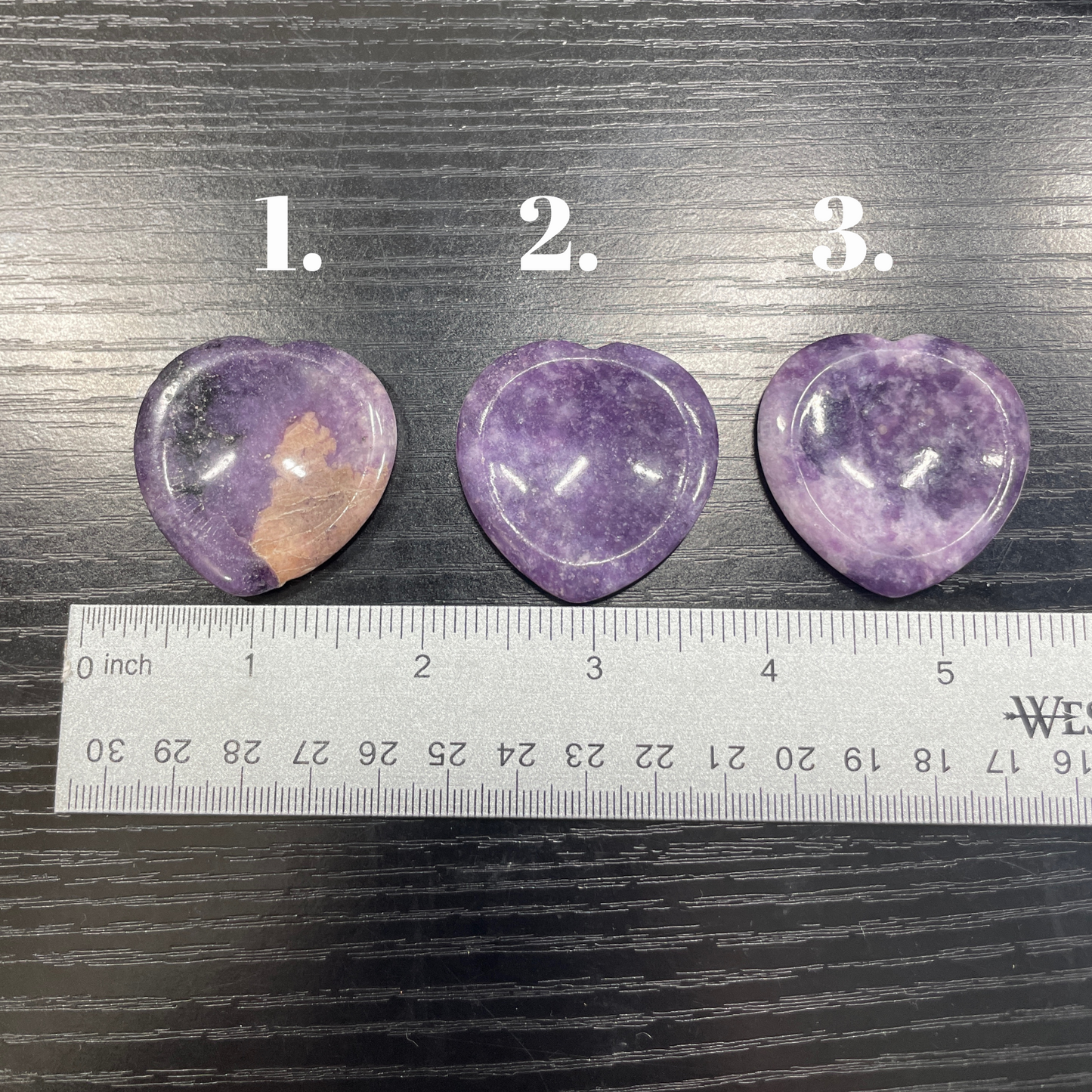 Lepidolite Heart Shape Worry Stone