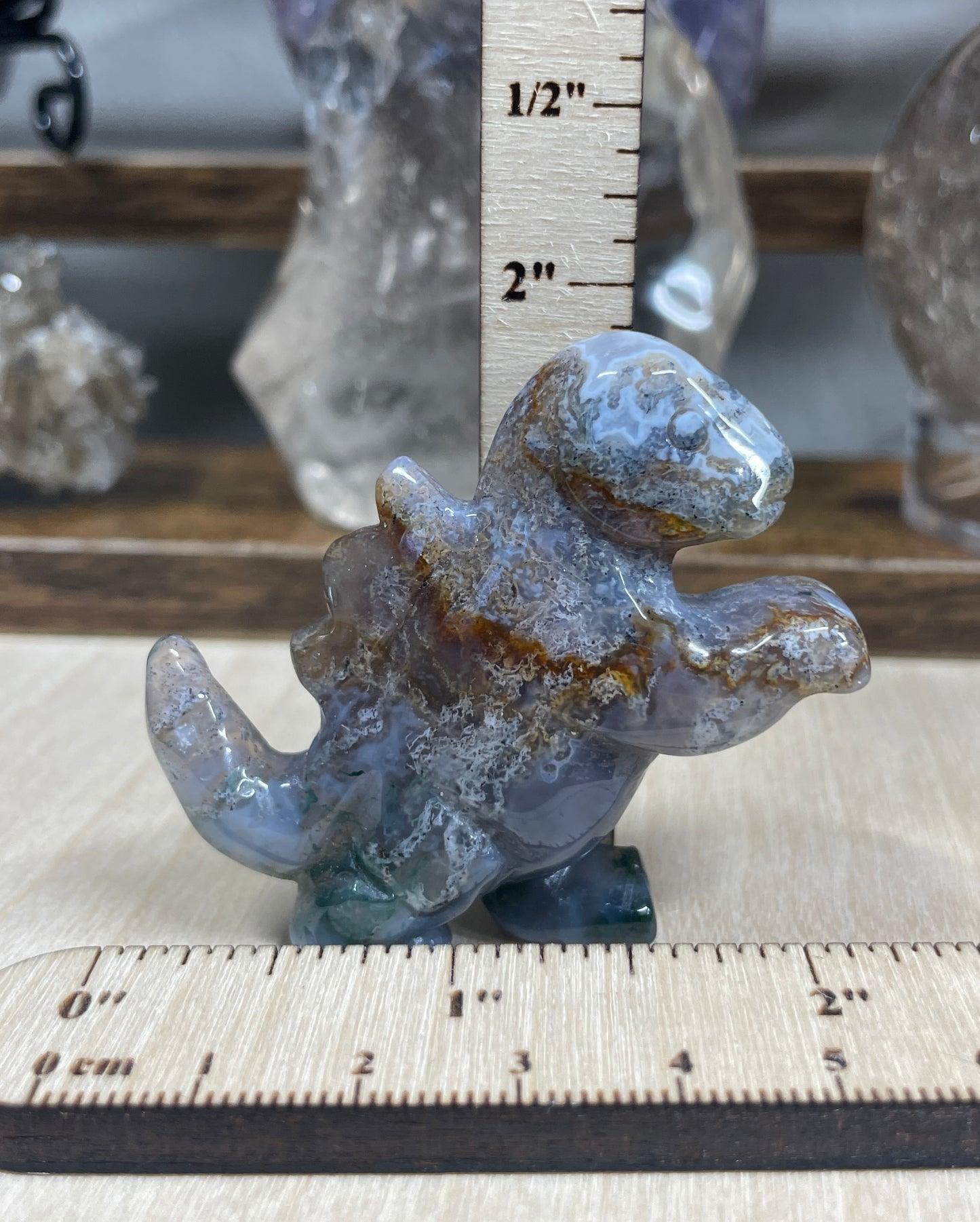 Moss Agate Dinosaur