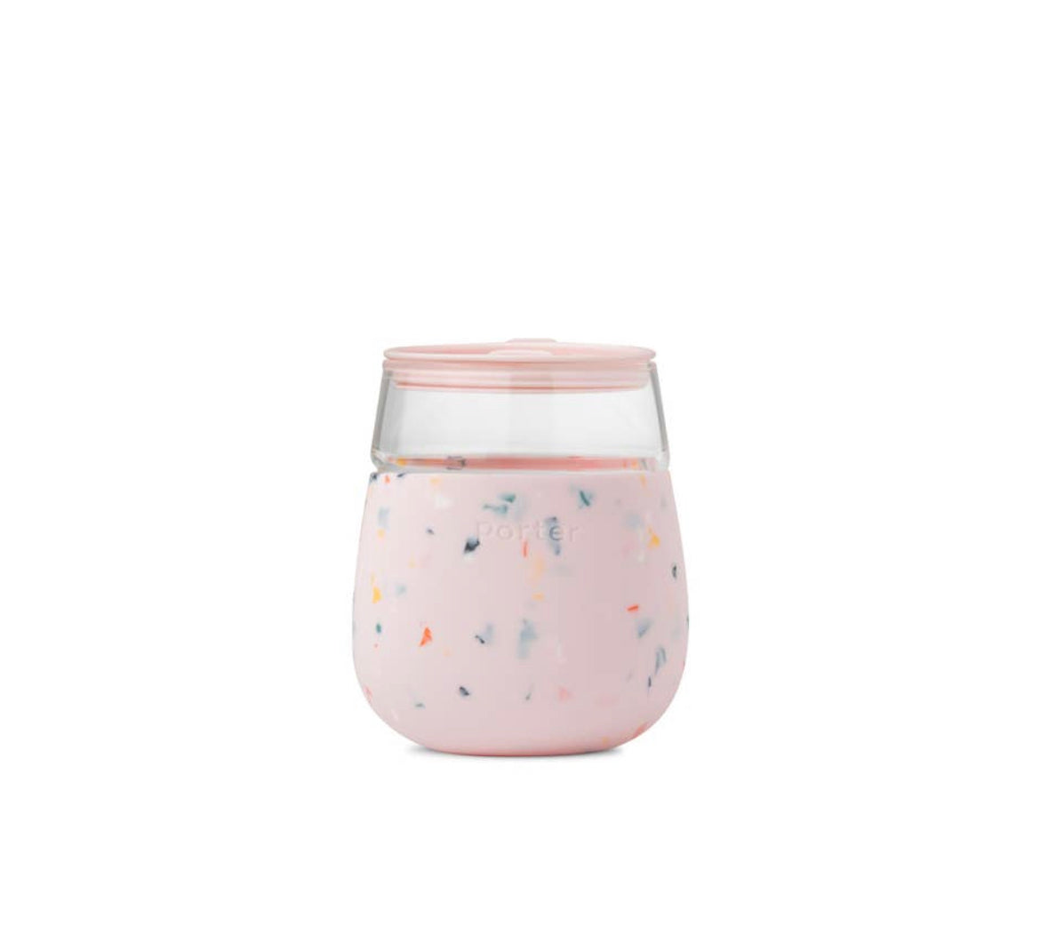 Pink Terrazzo Porter Glass