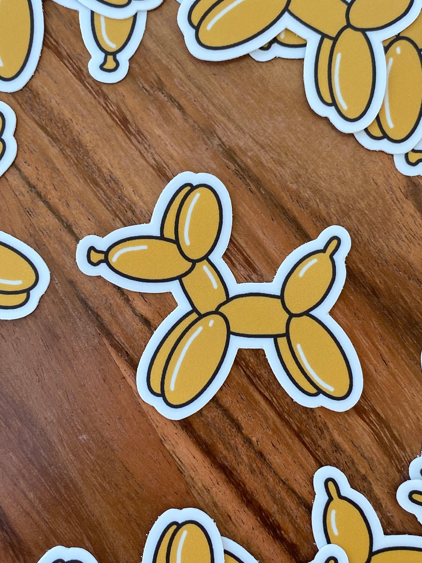 Mustard Yellow Balloon Dog Sticker Balloon Animal Sticker Dog Sticker Hydroflask Sticker Laptop Sticker Small Gift Vinyl Sticker | VSCO