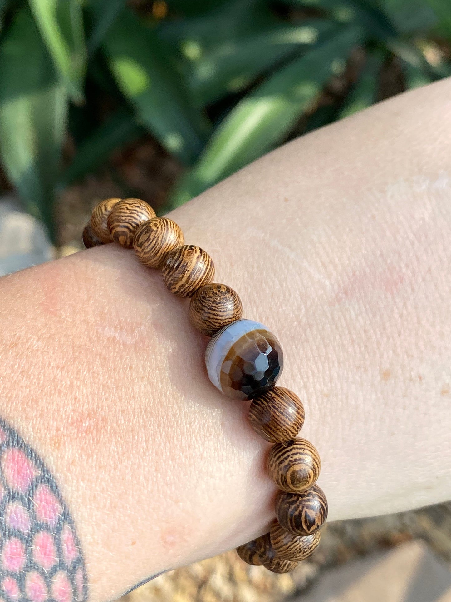 Agate Mala | Planet Bracelet | Wood Bracelet | Diffuser Bracelet