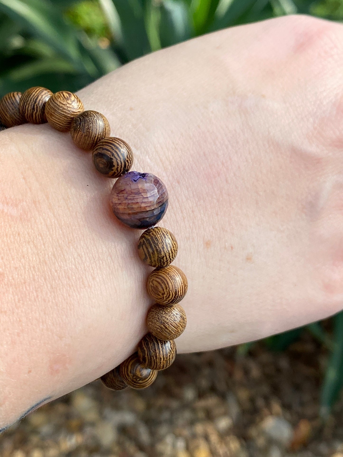 Agate Mala | Planet Bracelet | Wood Bracelet | Diffuser Bracelet