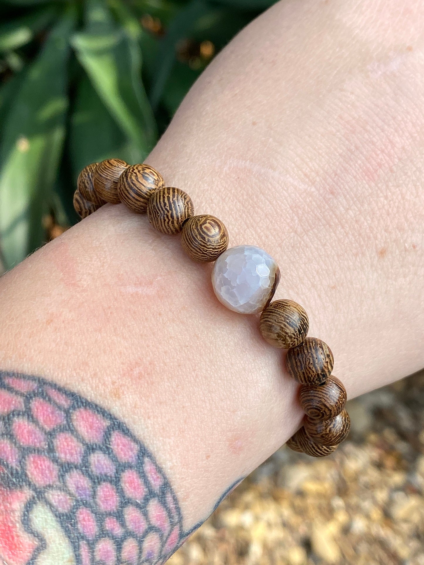 Agate Mala | Planet Bracelet | Wood Bracelet | Diffuser Bracelet