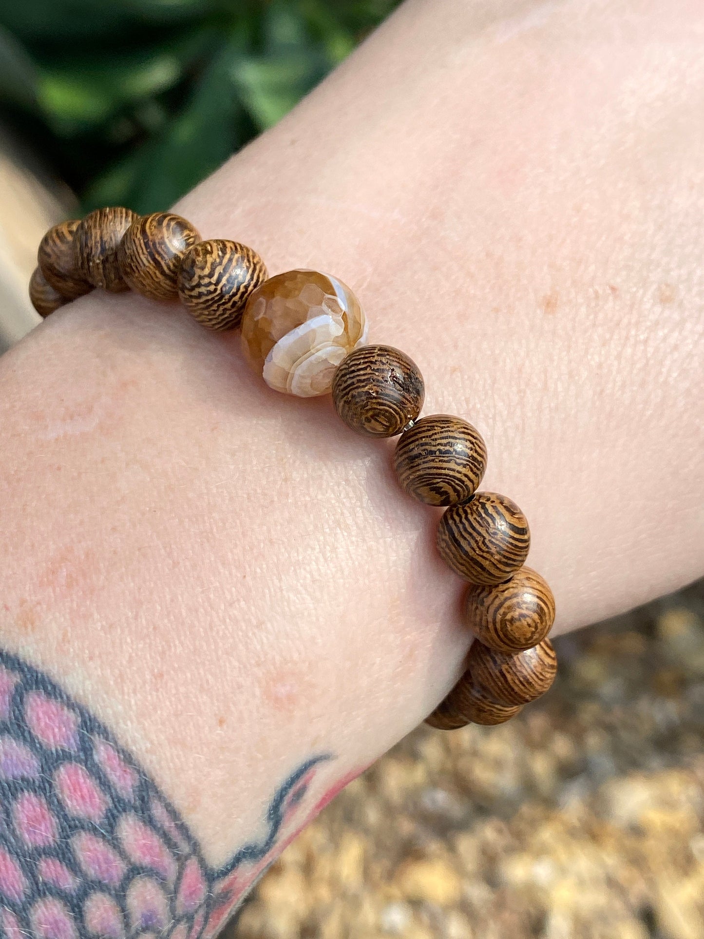 Agate Mala | Planet Bracelet | Wood Bracelet | Diffuser Bracelet