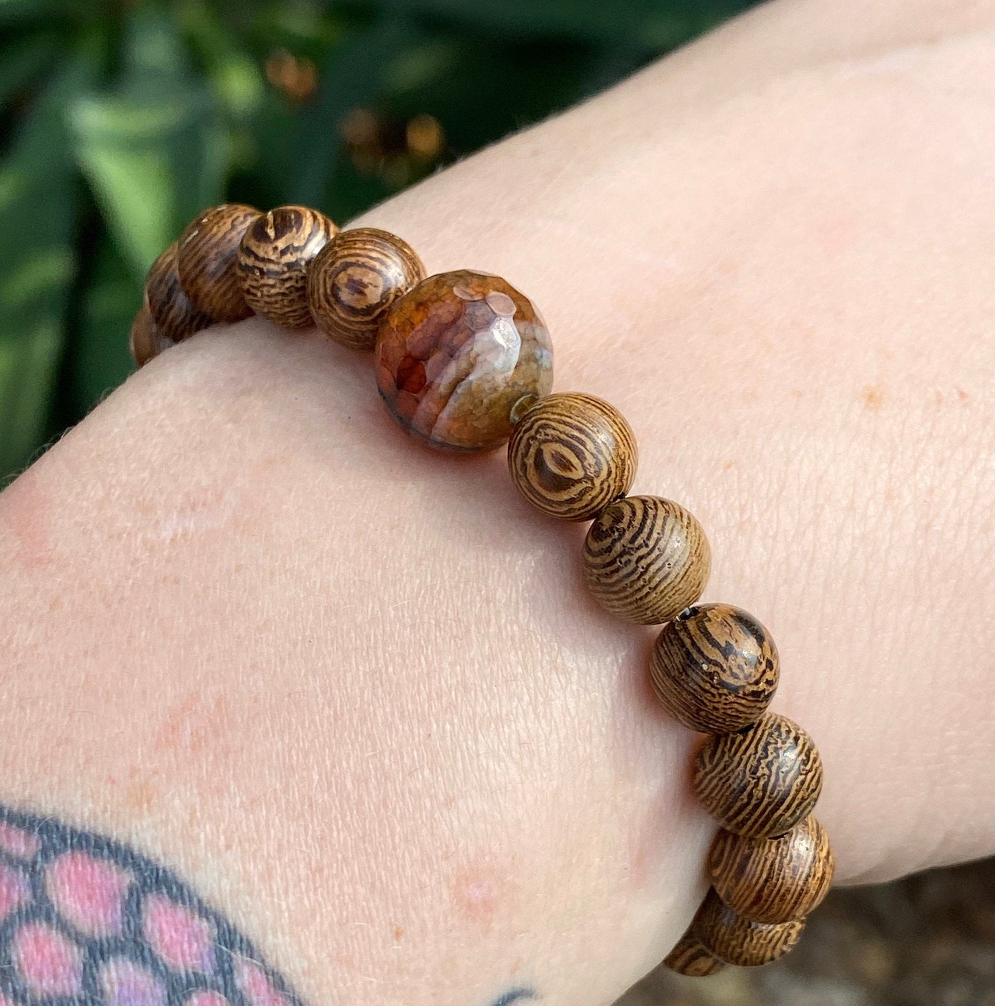 Agate Mala | Planet Bracelet | Wood Bracelet | Diffuser Bracelet