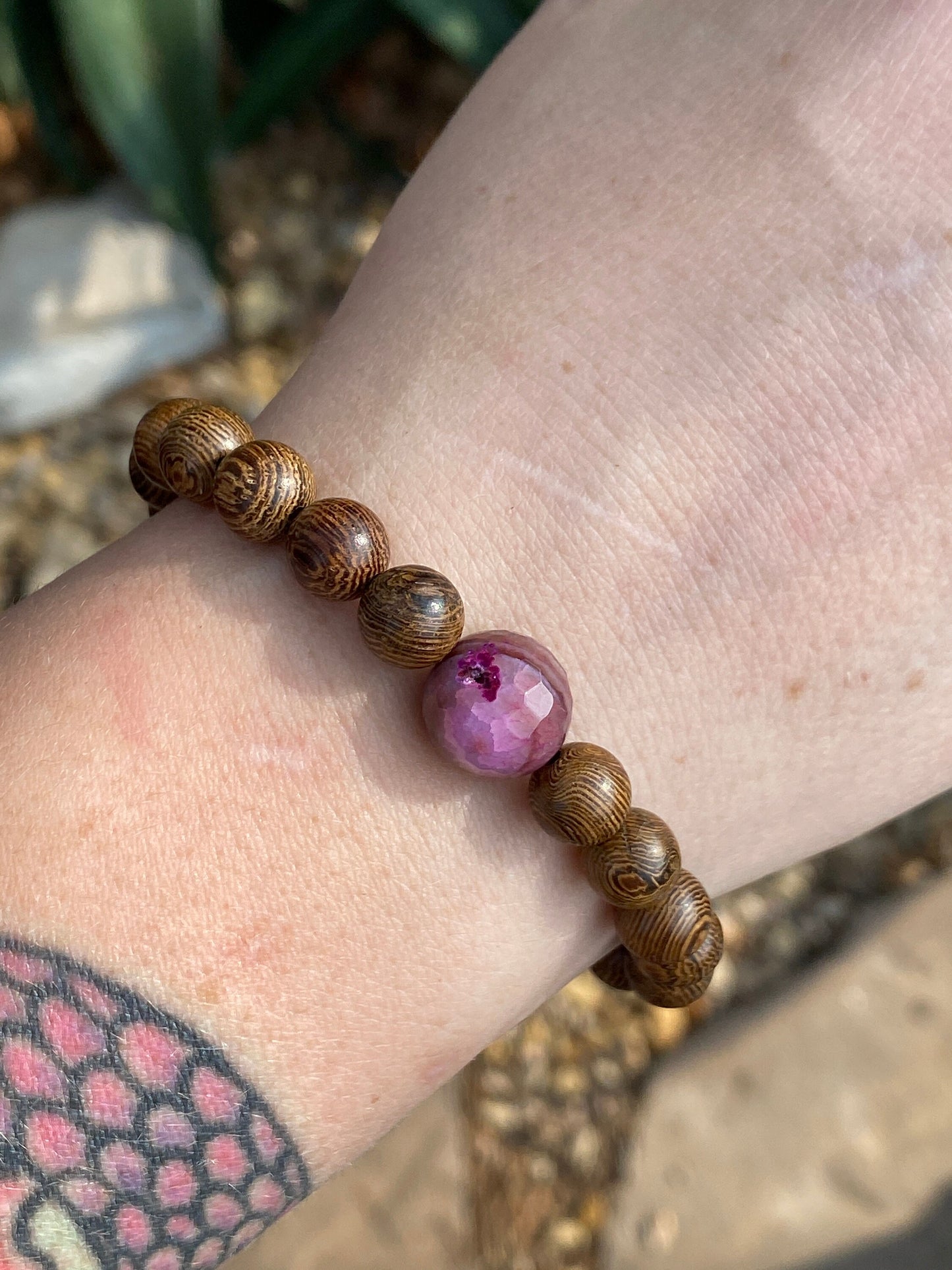 Agate Mala | Planet Bracelet | Wood Bracelet | Diffuser Bracelet