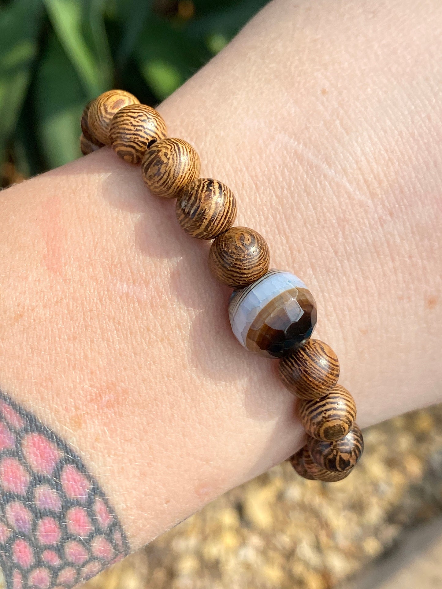 Agate Mala | Planet Bracelet | Wood Bracelet | Diffuser Bracelet