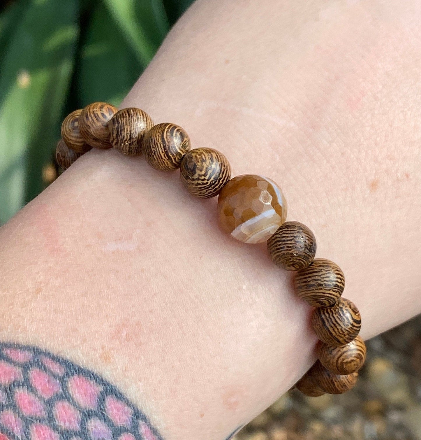 Agate Mala | Planet Bracelet | Wood Bracelet | Diffuser Bracelet