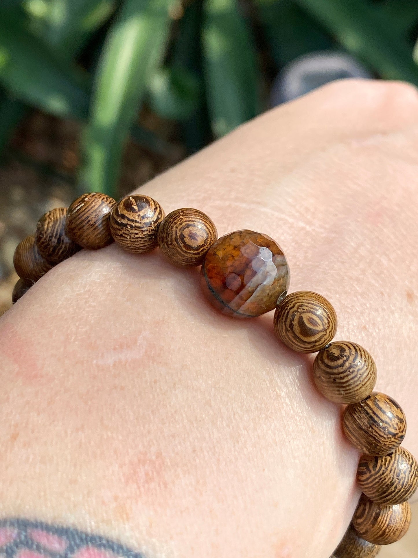 Agate Mala | Planet Bracelet | Wood Bracelet | Diffuser Bracelet