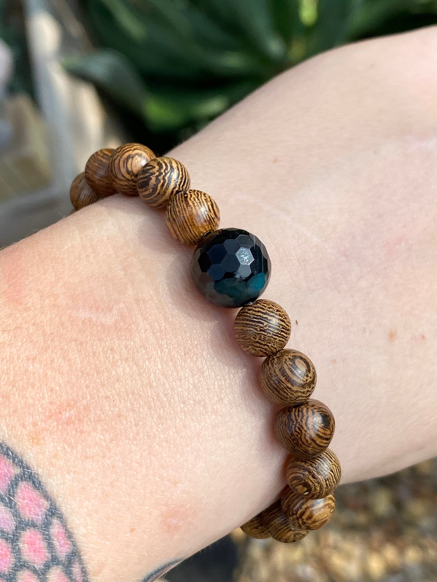 Agate Mala | Planet Bracelet | Wood Bracelet | Diffuser Bracelet