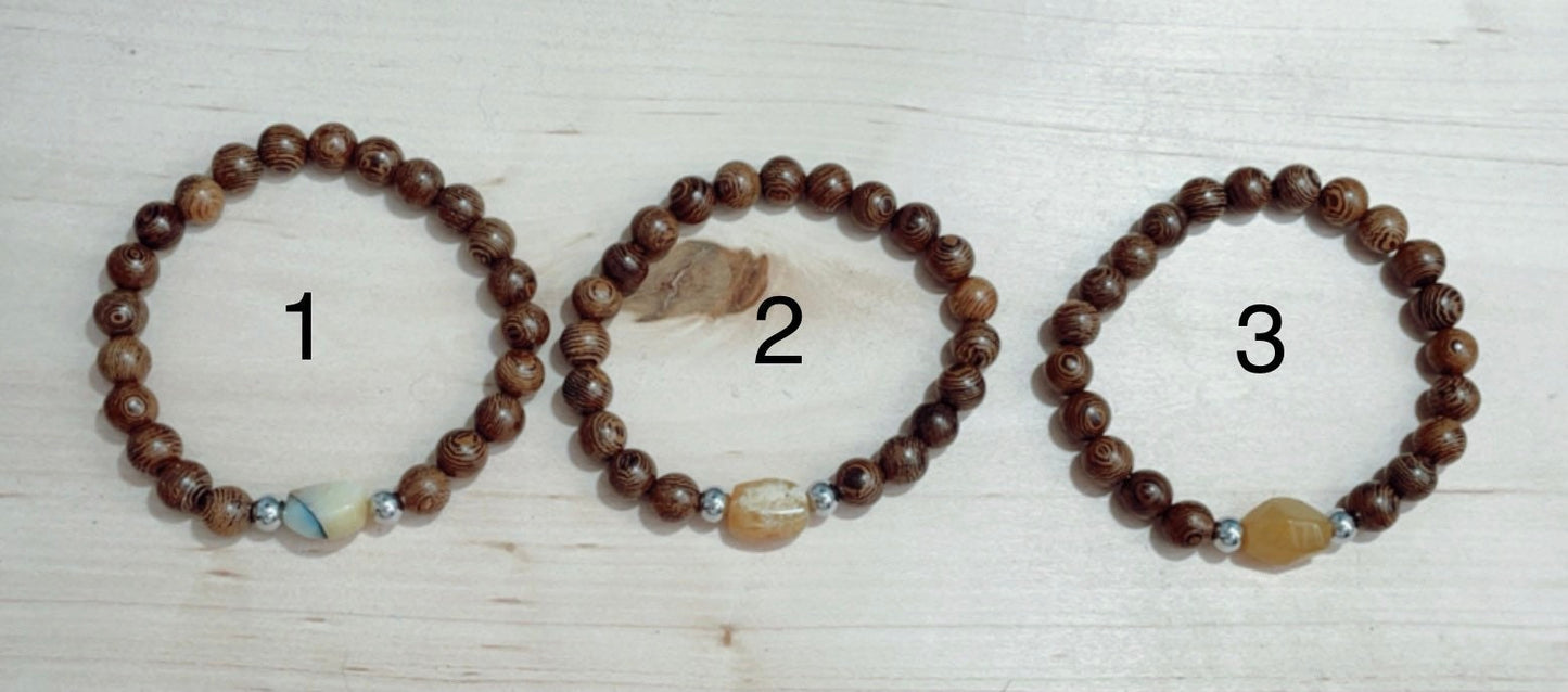 African Opal Mala Bracelet | Women’s Bracelet | Men’s Bracelet | Diffuser Braclet | Wood Bracelet| Yoga | Meditation | Natural Stone