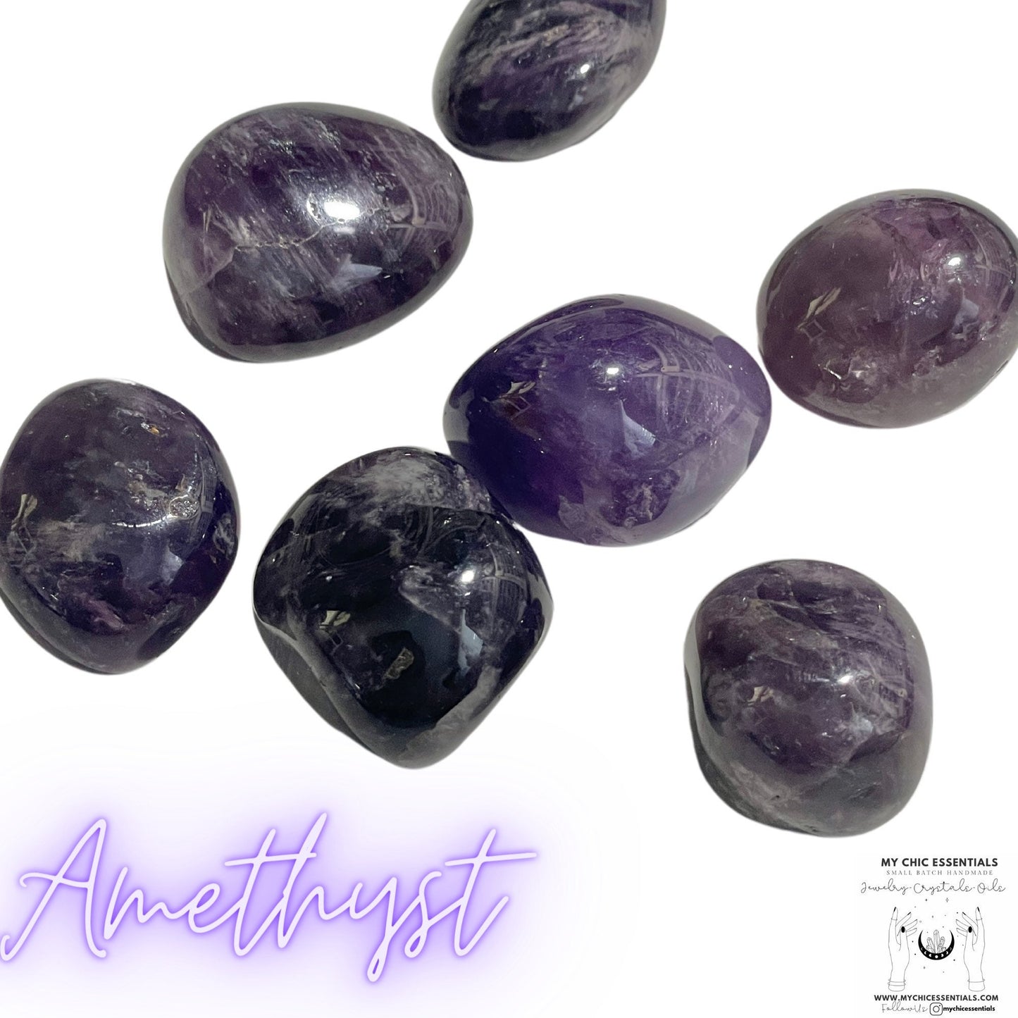 Tumbled Amethyst Stone Crystal