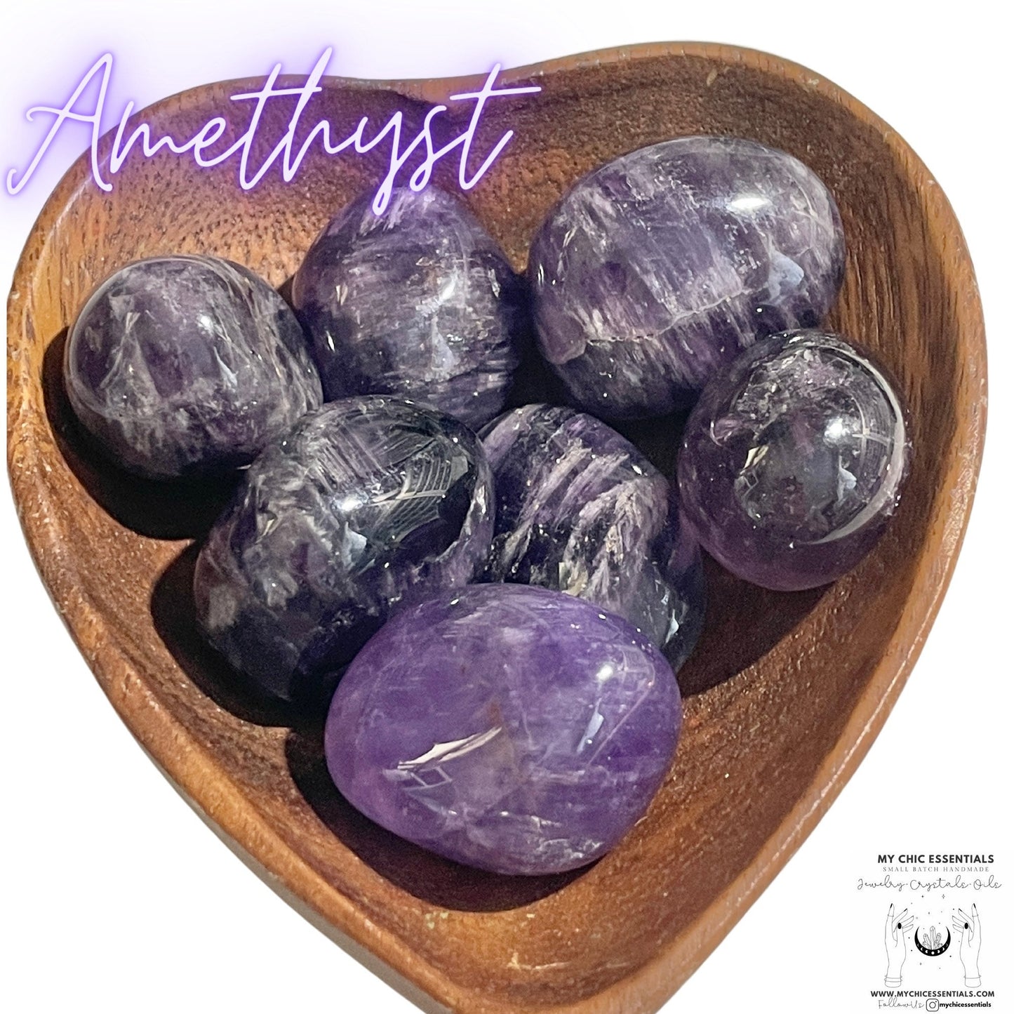 Tumbled Amethyst Stone Crystal