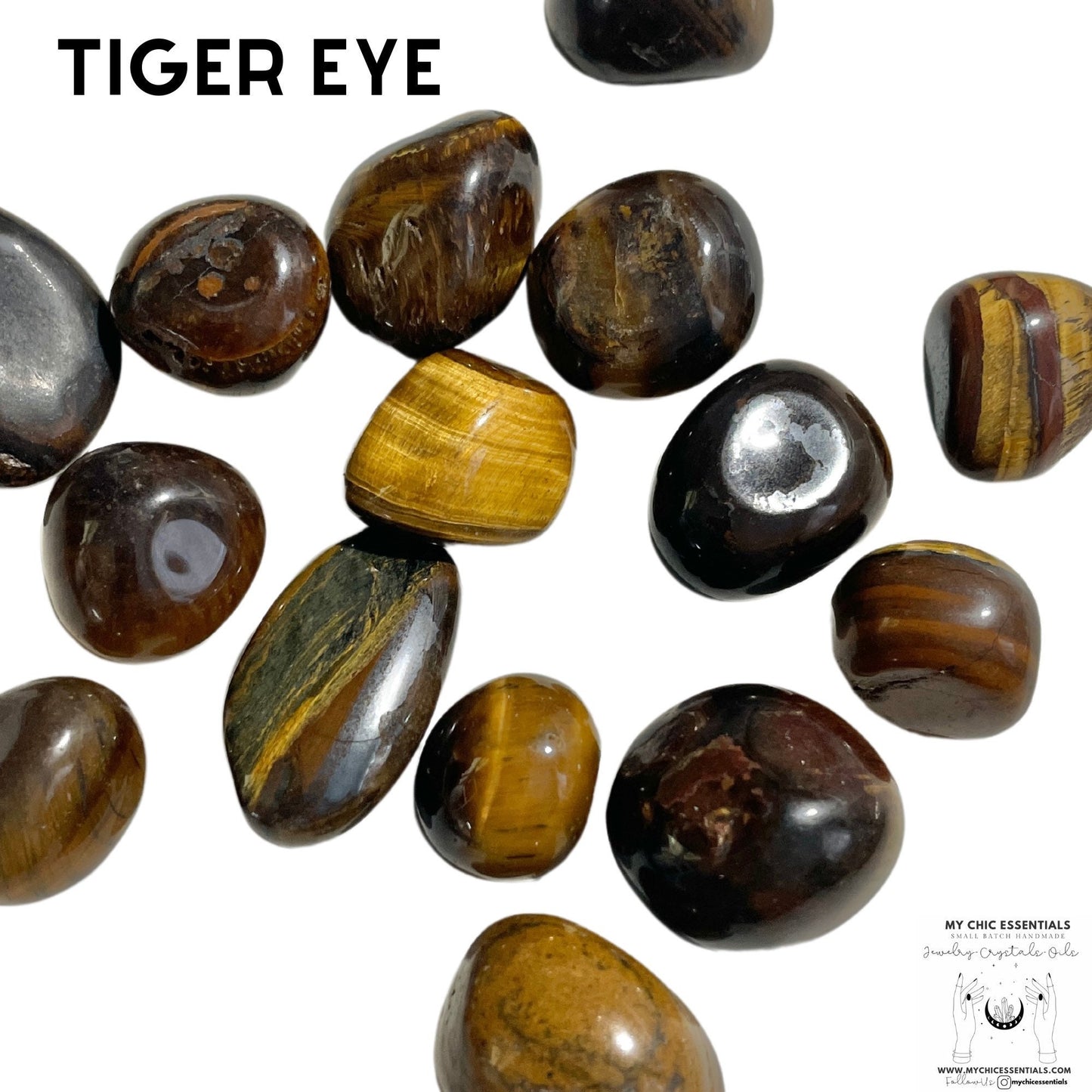 Tumbled 1.00 Stone Crystal Amethyst Tiger Eye