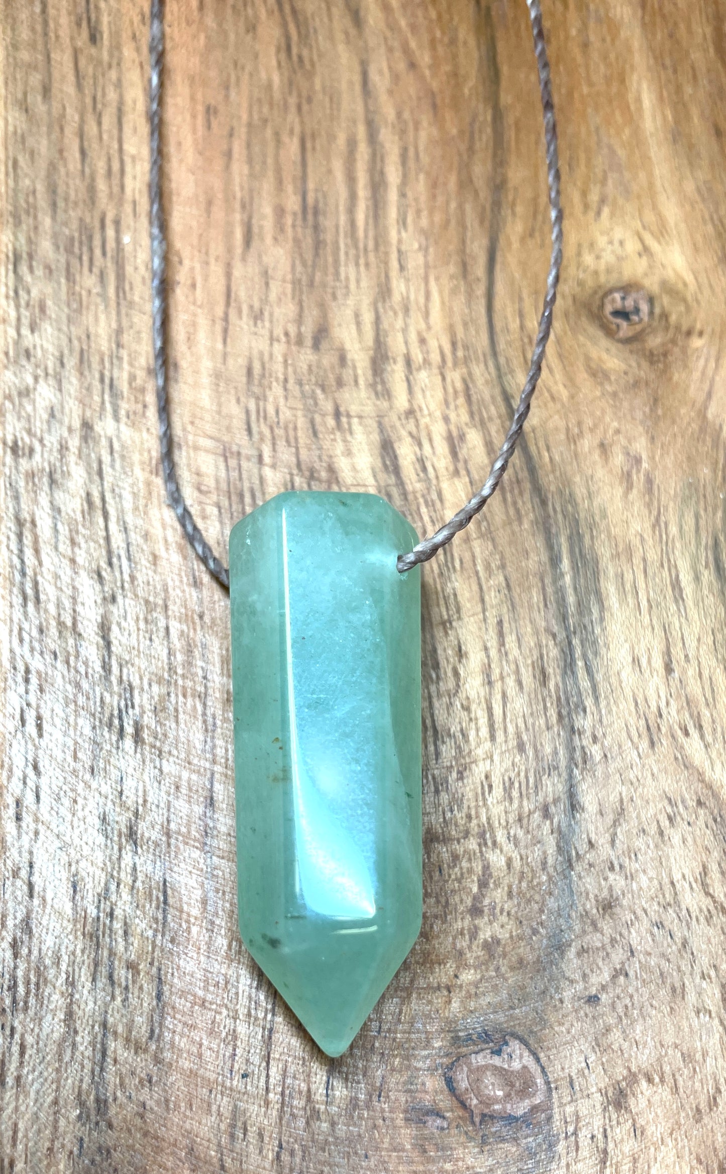 Green Aventurine Point Necklace - Luck & Prosperity